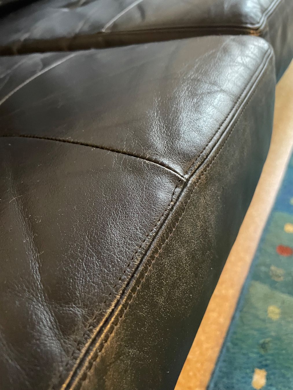 Divani: Danish Teak Leder Sofa / Lounge – Usato da Bern venduto da v_l_f6tq 3