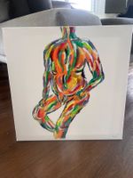 Handgemaltes Acrylbild auf Leinwand – Aktkunst – 40x40