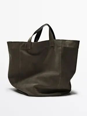 Massimo Dutti Taschen: Large Massimo Dutti suede Shopper – Gebraucht aus Zürich von hol_bc6v