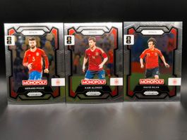 4x Spanien - Panini Prizm Monopoly - (Alonso, Pique, etc)