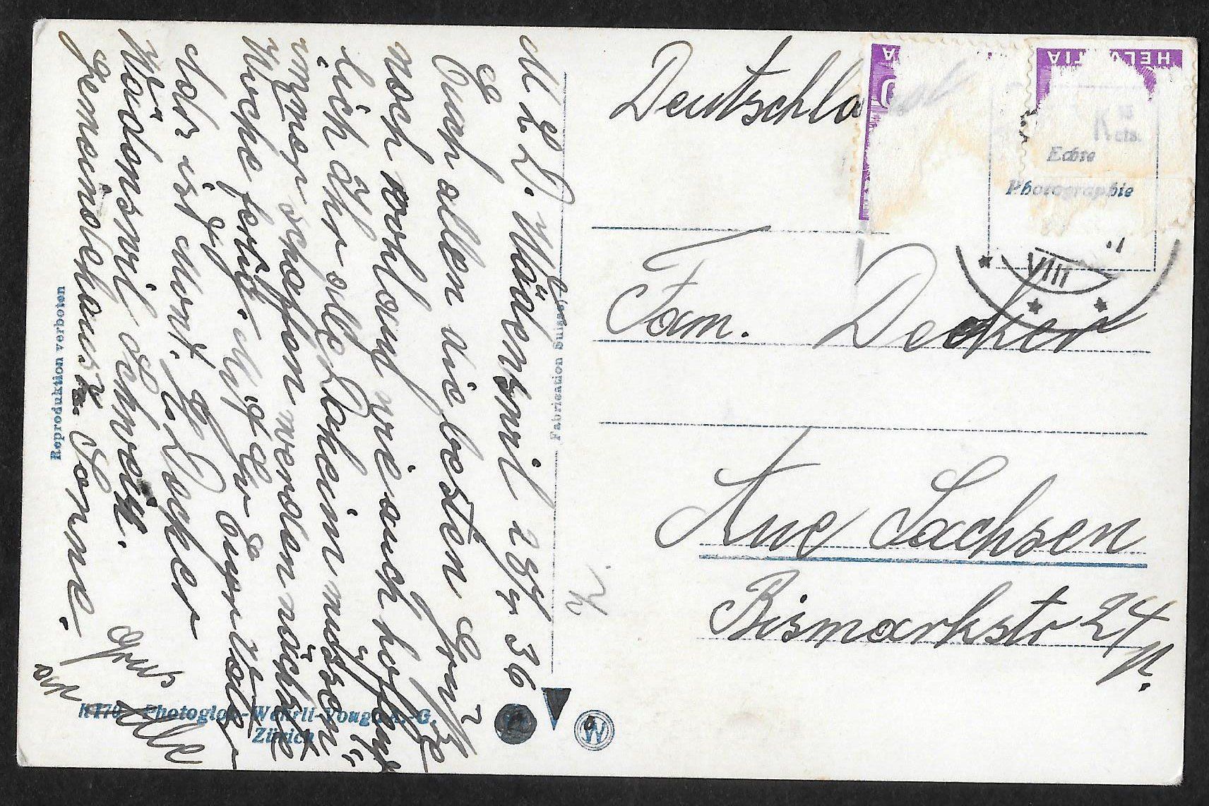 Cartoline postali: Wädenswil Teilansicht – Usato da Olten venduto da clotaldi 1
