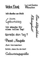 Silikonstempel Nr.739, Glückwunsch, diverse Texte