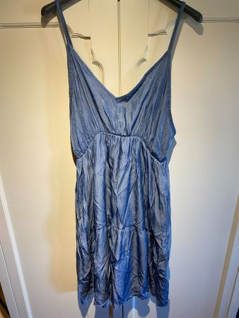 % TRÄGER KLEID,JEANS OPTIK%