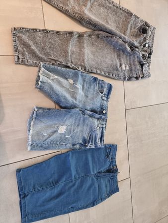 3 Jeans Hosen Gr. 38 / Shorts Gr. S / Rock Gr. 36