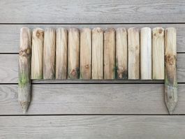Kleiner Steckzaun (Holz) für Garten (4 Stk.)