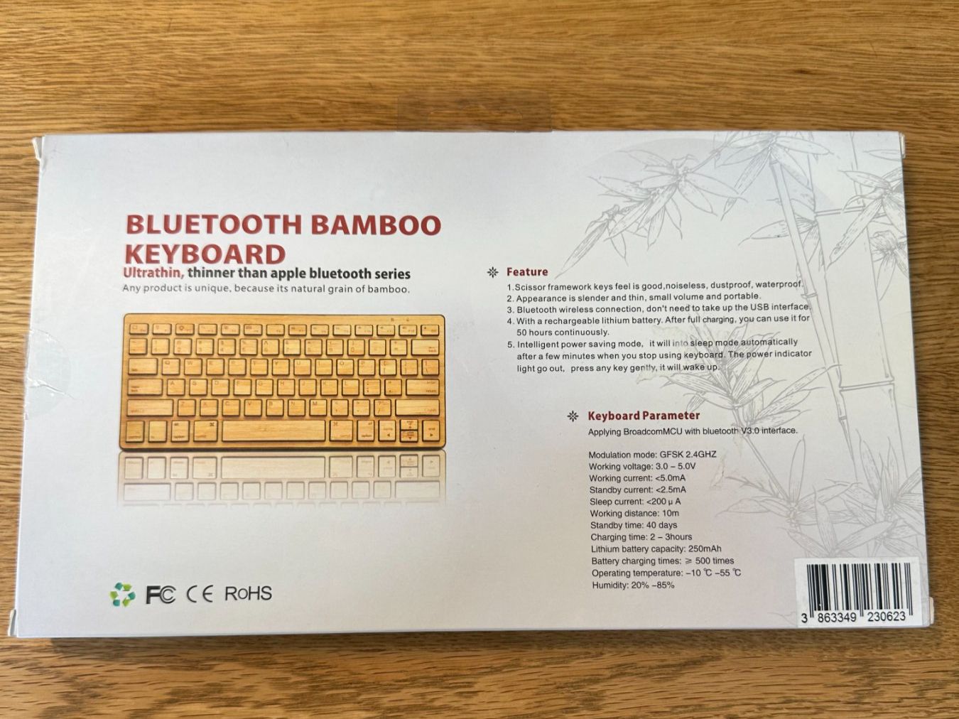 Tastiere: Bambus-Bluetooth-Tastatur - ungebraucht! – Usato da Goldach venduto da Nekiii 1