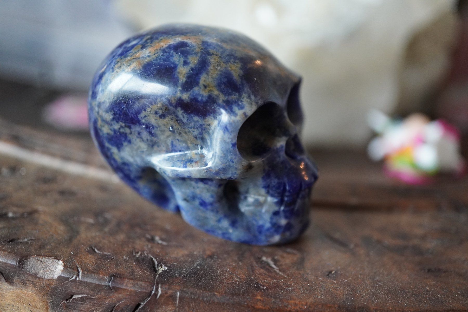 Minerali & Pietre curative: Dumortierit     Skull     "TOPSTONE" – Nuovo e nell'imballaggio originale da Eschenbach SG venduto da topstone 8
