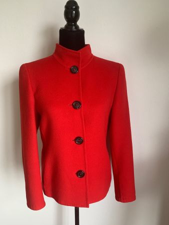 AKRIS: Elegante rote Jacke aus Wolle & Kaschmir, 36
