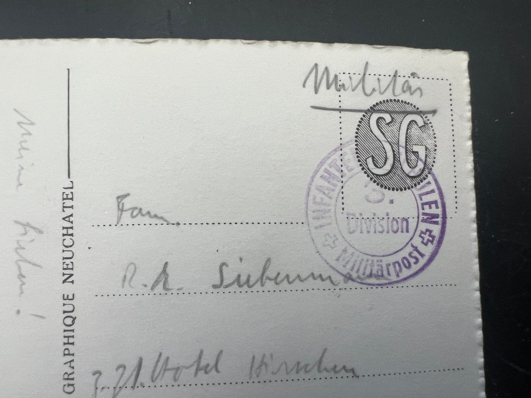 Cartoline postali: AK   Schwarzsee Feldpost       (G966) – Usato da Hinwil venduto da Sidi4 1