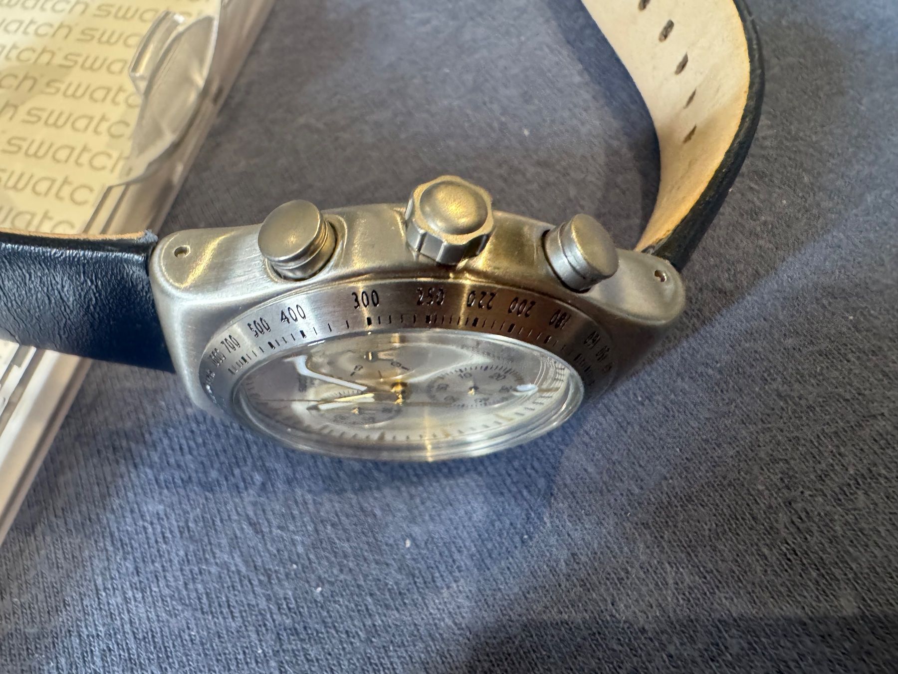 Swatch Orologi: **** SWATCH CHRONO IRONY DARKMEBLUE YVS460 **** – Nuovo e nell'imballaggio originale da Giumaglio venduto da soloemi 3