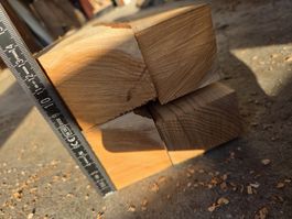 4x Eibe Kanteln Drechselholz 35-50cm – trocken Massivholz
