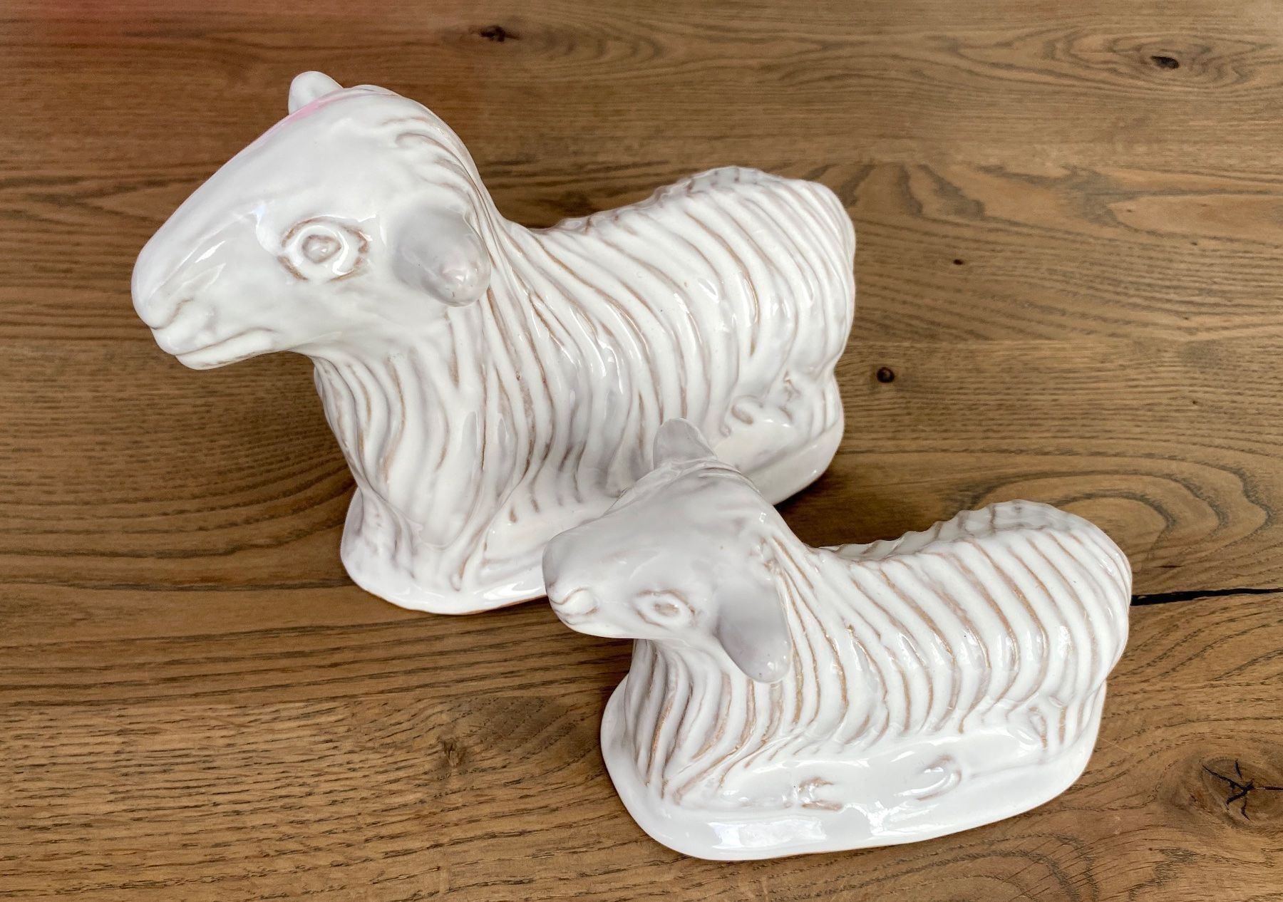 Statuette: 2 Deko Schafe Lamm Oster Deko – Usato da Rickenbach b. Wil venduto da sunneschii_ 2