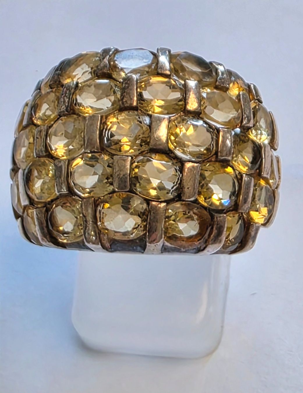 Bagues: Ring Silber mit Citrin Steinen Grösse 58 – Neuf (Voir description) à Zürich par Bieter04 7