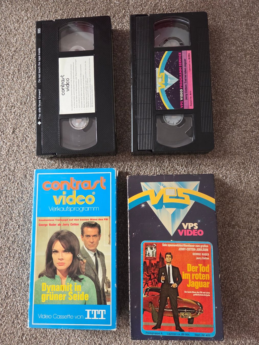 Tutti i VHS: 2x Jerry Cotton auf VHS selten – Usato da Mollis venduto da Cadillac58 2
