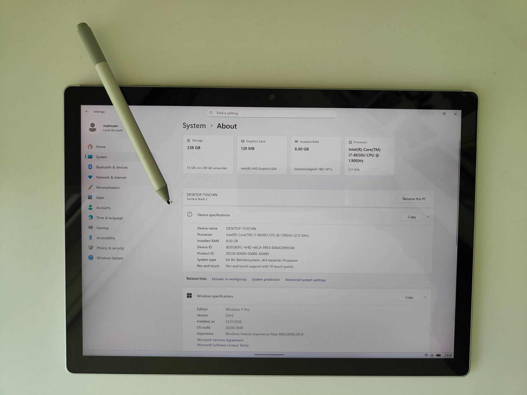 Microsoft Penna & Evidenziatori: Microsoft Surface Slim Pen – Usato da Winkel venduto da 89Q2DF3 4