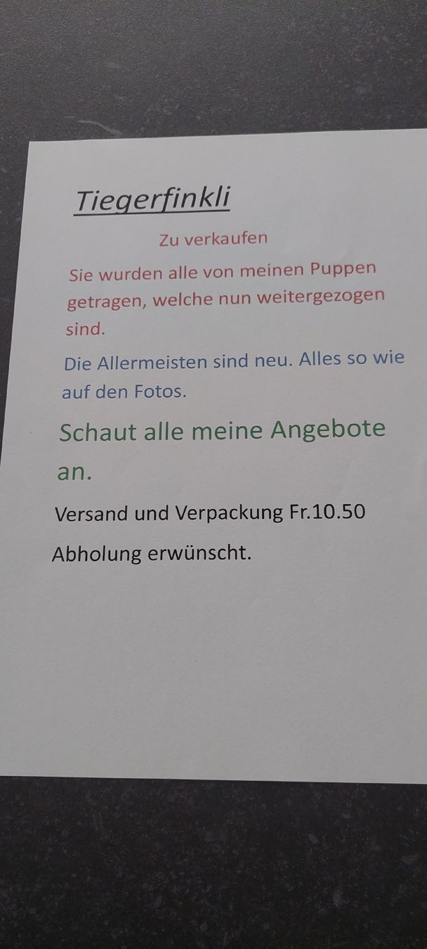 Puppen: Baby oder Puppentiegerfinkli – Neu (gemäss Beschreibung) aus Muri AG von nindo1 7