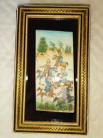 Antik Kunstwerk aus Persien Miniaturbild vor 1940 / 9X15 cm