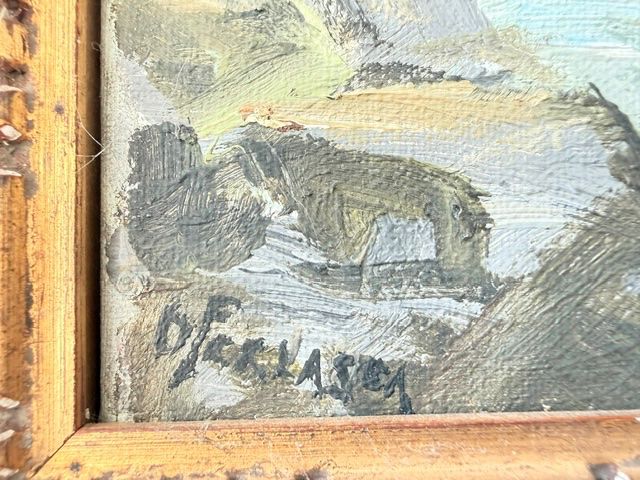 Gemälde: Gemälde von Otto Perlasca, Seeufer mit Boot – Gebraucht aus Wilchingen von beamega 1