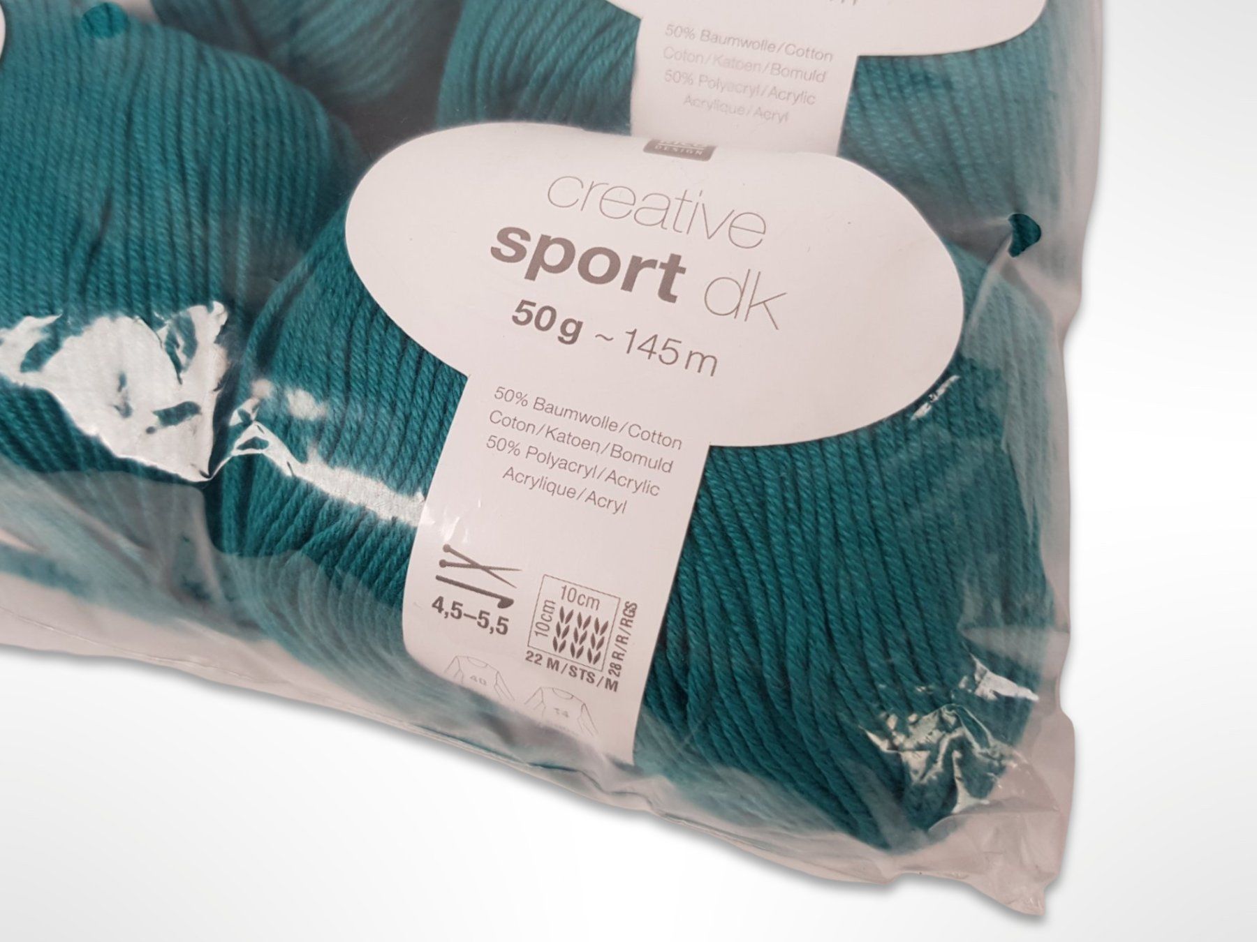 Lana: RICO DESIGN Creative Sport Wolle Türkis 10 Stk. – Nuovo (secondo la descrizione) da Suhr venduto da Restwert_Suhr 3