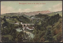 Bruggen  Partie an der Sitter mit Säntis  1905