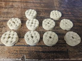 lego 87081 lot de 10 pièces Tan Brick, Round 4 x 4 with Hole
