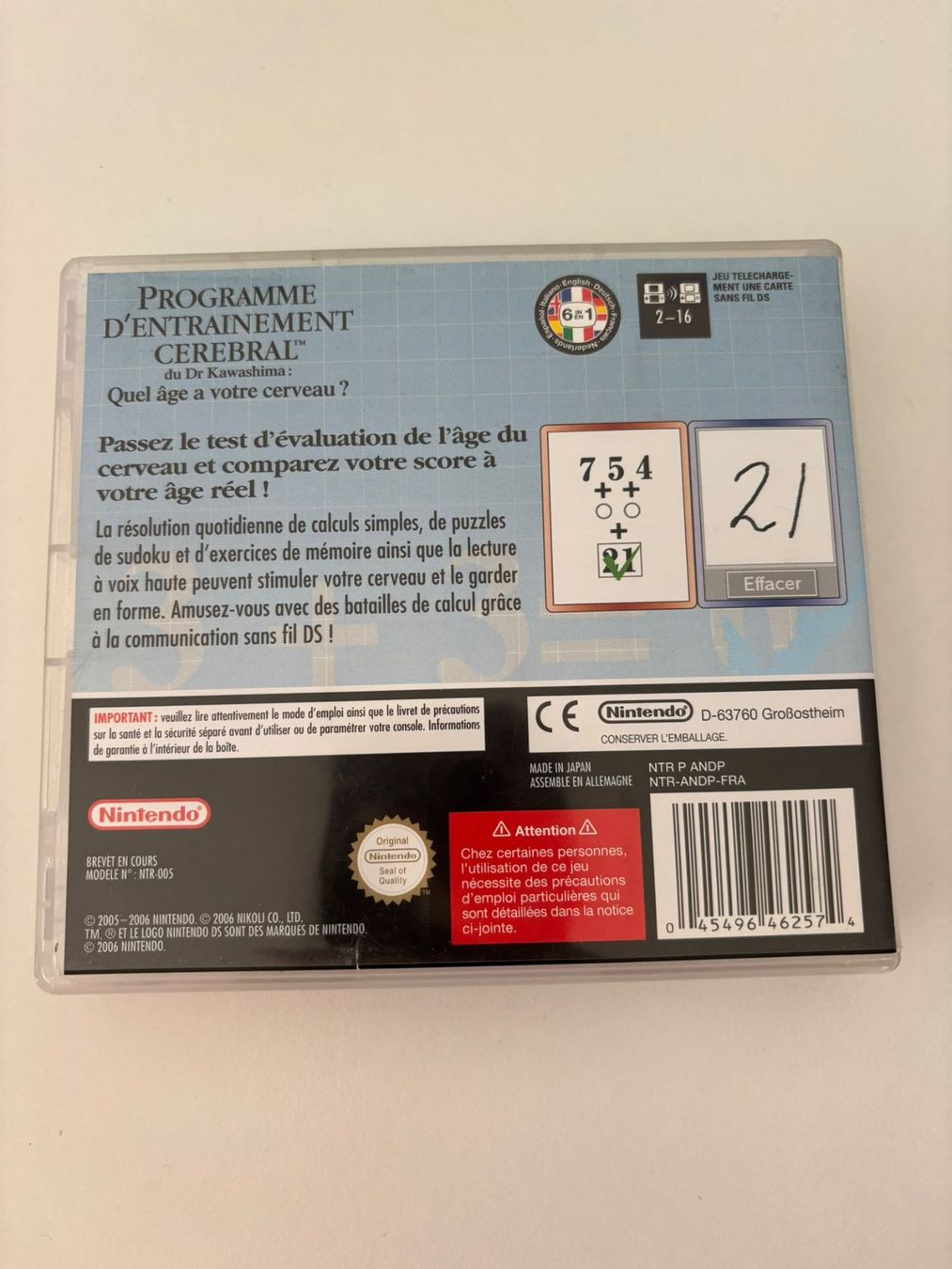 Spiele: Programme d'entrainement cérébral du Dr. (Nintendo DS) – Gebraucht aus Herisau von Seyashop1 2