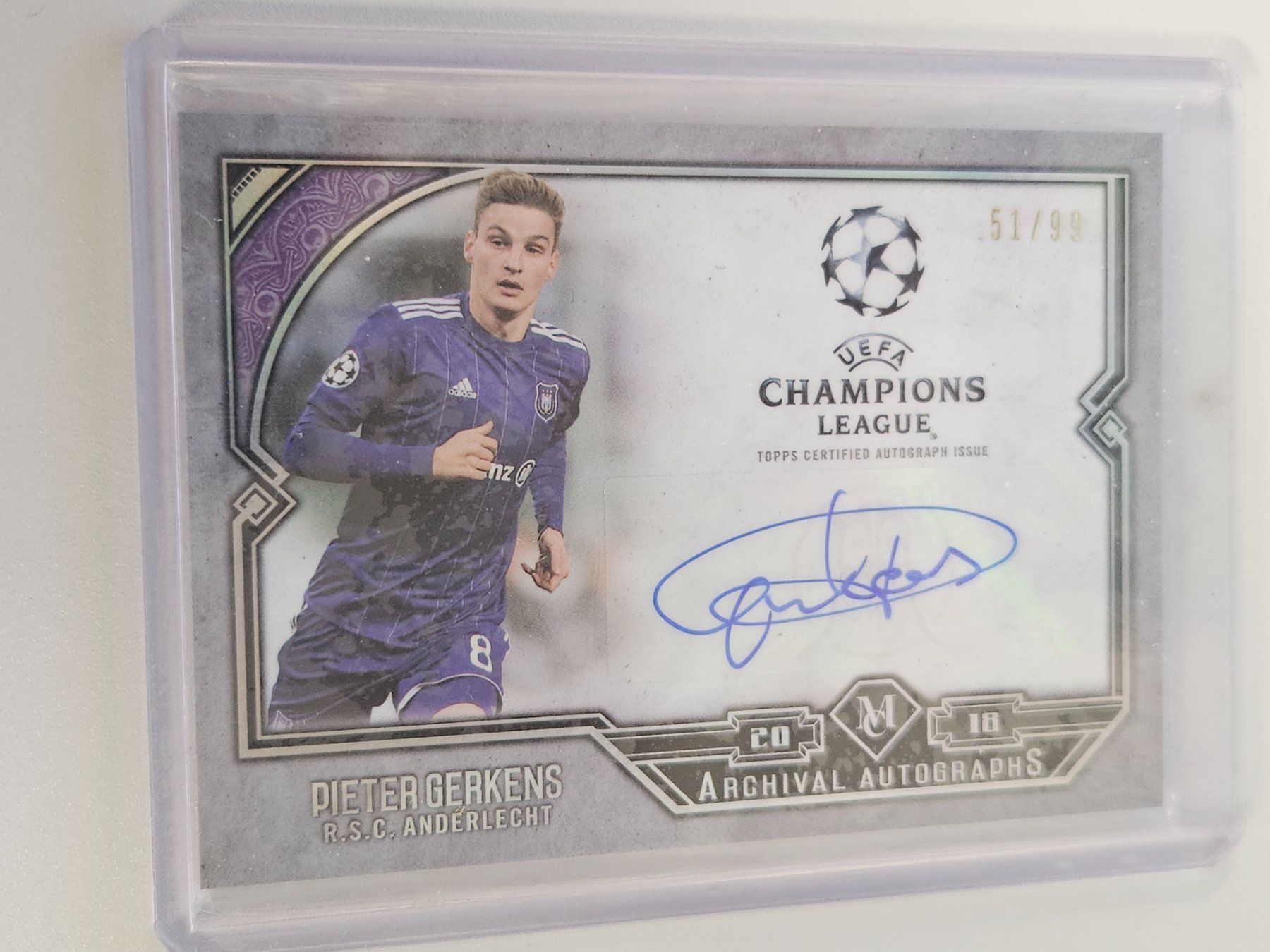 Topps Carte collezionabili: 2017-18 Topps Museum ChampLeag Auto P.GERKENS RSC Anderlecht – Usato da Arth venduto da Web_air1