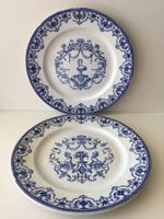 MOUSTIERS 2 x anciennes assiettes faïence / 2 x alte Teller