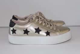 Guess Sneaker Gr. 40 Gold Glitzer Sterne Damenschuhe Schu...
