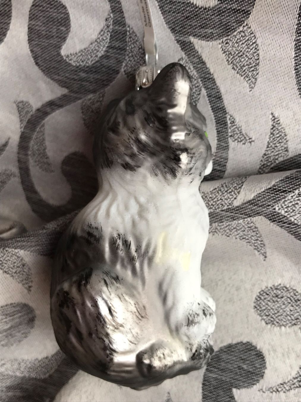 Tutte le decorazioni: Katze weiss-grau Christbaumschmuck – Nuovo e nell'imballaggio originale da Alpnach Dorf venduto da marvo 4