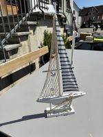 Deko Segelboot blau-weiss ca. 30cm Zierartikel Modell