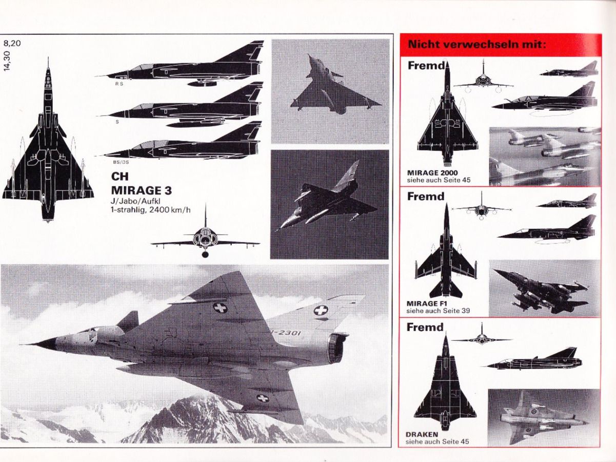 Libri: Flugzeugerkennung 1991, FED Broschüre Luftwaffe – Usato da Pfäffikon ZH venduto da moswey6 2