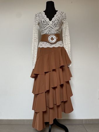 Assymetrischer Boho Maxistufenrock