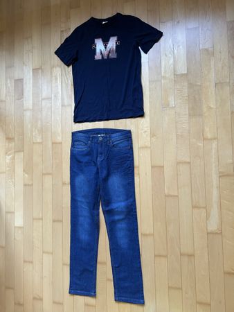 Für Jungs: Shirt s.Oliver + Jeans, Gr. 158/164