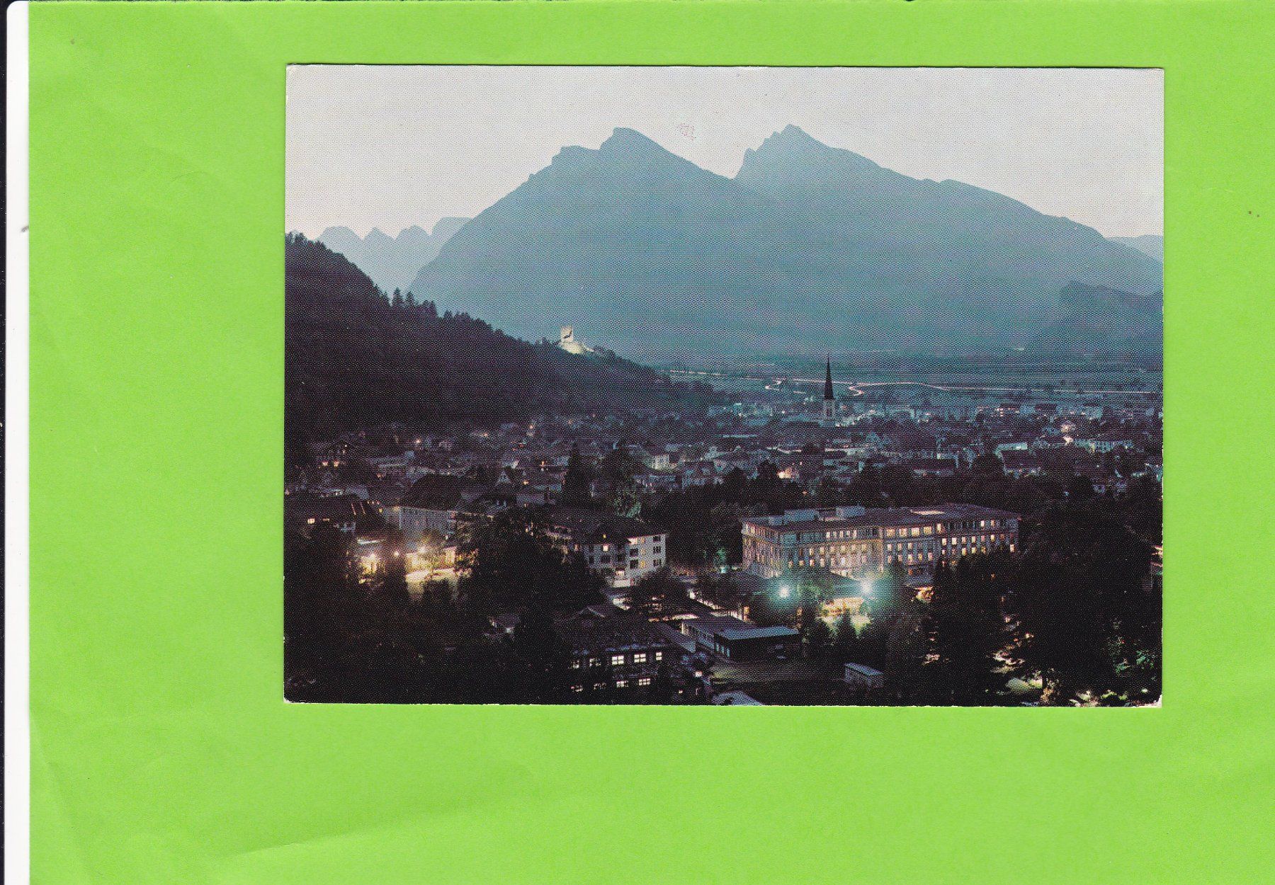 Cartoline postali: Bad Ragaz mit Churfirsten, Gonzen, Alvier – Usato da St. Peterzell venduto da neckertal