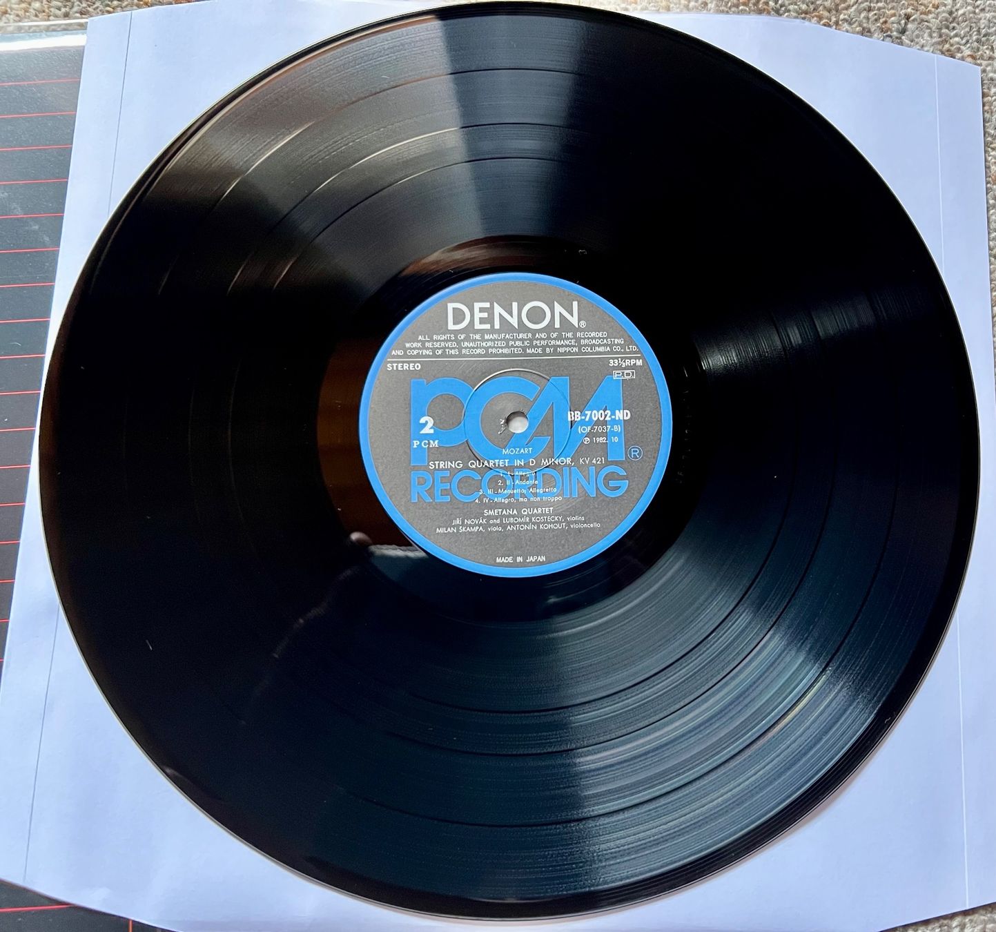 Dischi in vinile: Mozart Smetana Quartet String Quartets Japan LP GEWASCHEN – Usato da Unterseen venduto da vinylmore 1