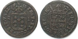 Bistum SITTEN Halbbatzen 1721 FRANZ JOSEPH SUPERSAXO Billon