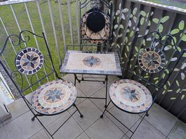 Garten/Balkon Tischset Mosaik 5-teilig guter Zustand