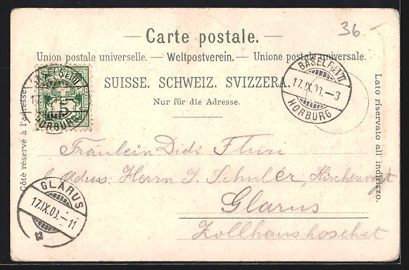 Cartoline postali: Mondschein-Lithographie Basel, Pfalz mit – Usato da Berlin venduto da bartko-reher 1