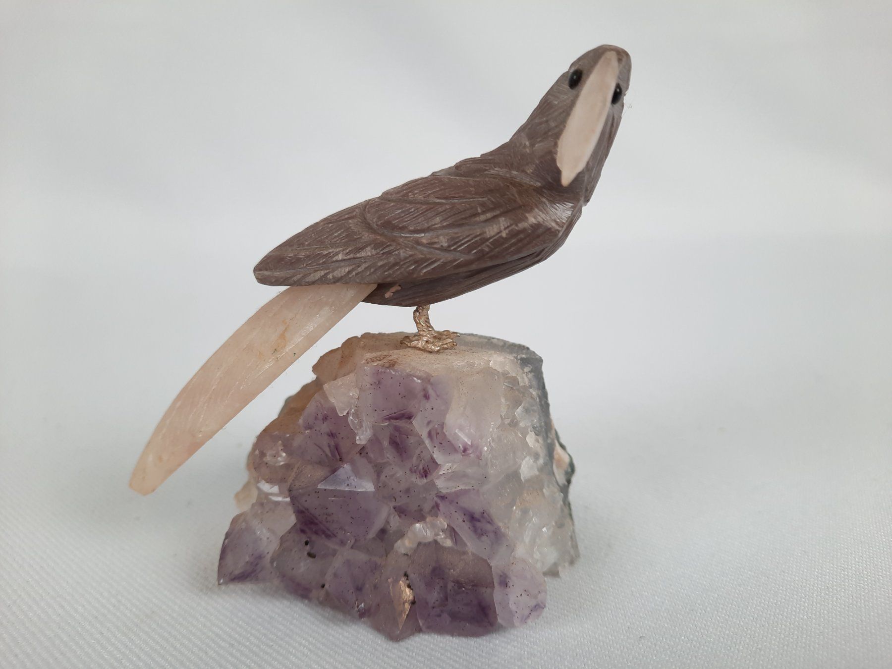 Minerali & Pietre curative: 2 Amethysten mit Vögeln – Usato da Beinwil am See venduto da Restwert_Beinwil 3