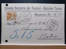 17.IX.09 Quittung, Stempel Ciornico, Bodio, TI