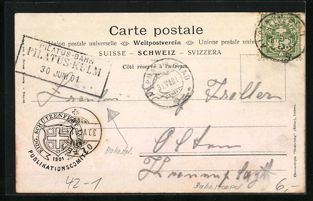 Cartoline postali: Luzern, Eidgenössisches Schützenfest19 – Usato da Berlin venduto da bartko-reher 1