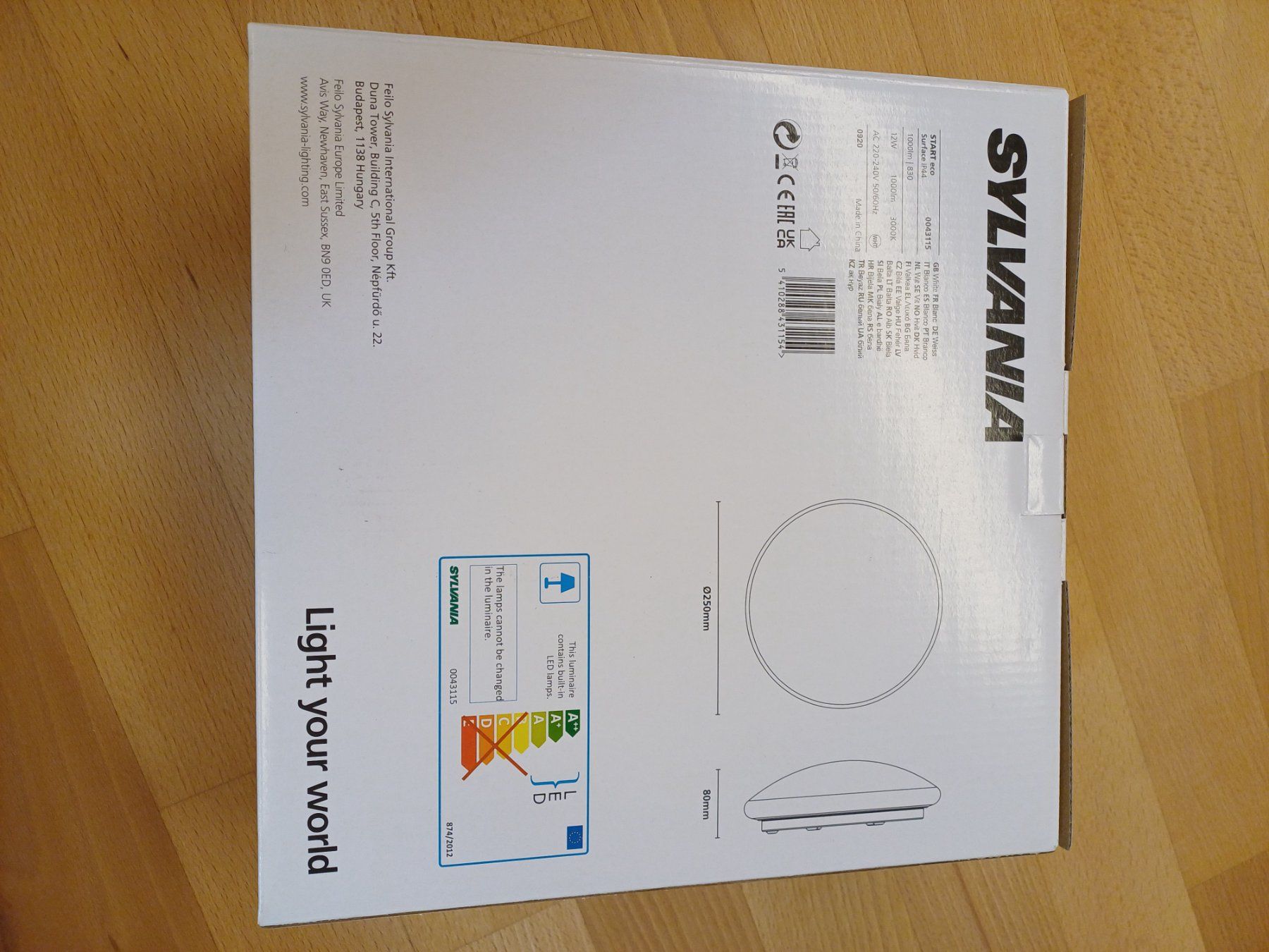 Lustres & lampes de plafonds: Sylvania LED Deckenlampe rund 25cm 12W – Neuf avec emballage d'origine à Oberegg par jan_zq6j 6