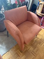 2x fauteuils SITAG orange style art déco