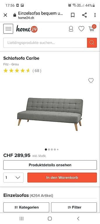 Divani: Schlaf Couch, Klappbar – Usato da Neuwilen venduto da cardi7777777