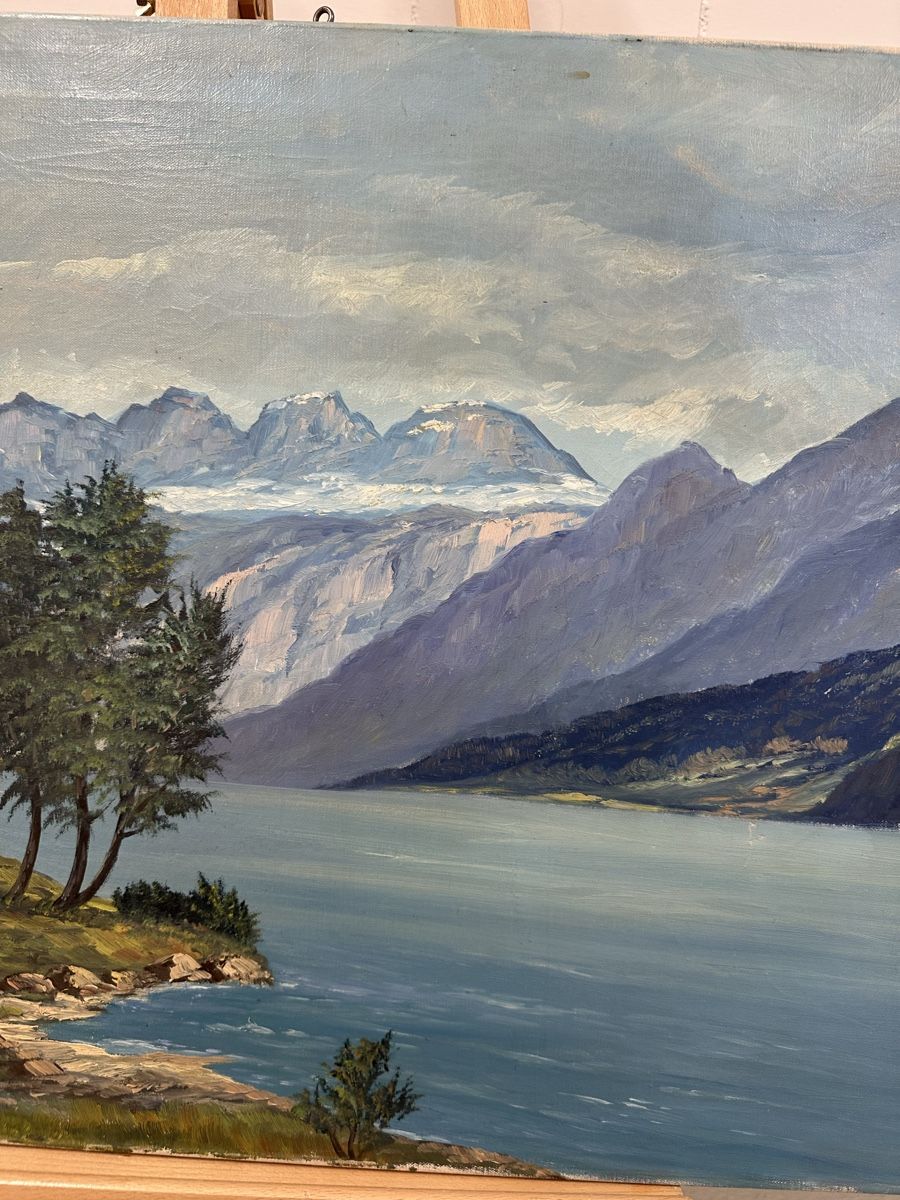 Dipinti: Gemälde Alpenlandschaft Walensee – Usato da Ebikon venduto da Gaenggeliwaar 3