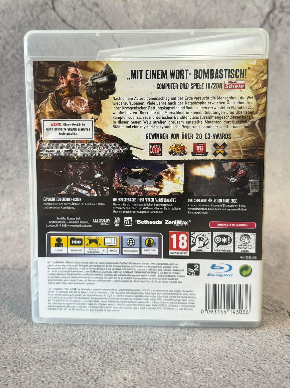 Giochi: Rage [PS3] – Usato da Niederwil SO venduto da BlueSonic 1