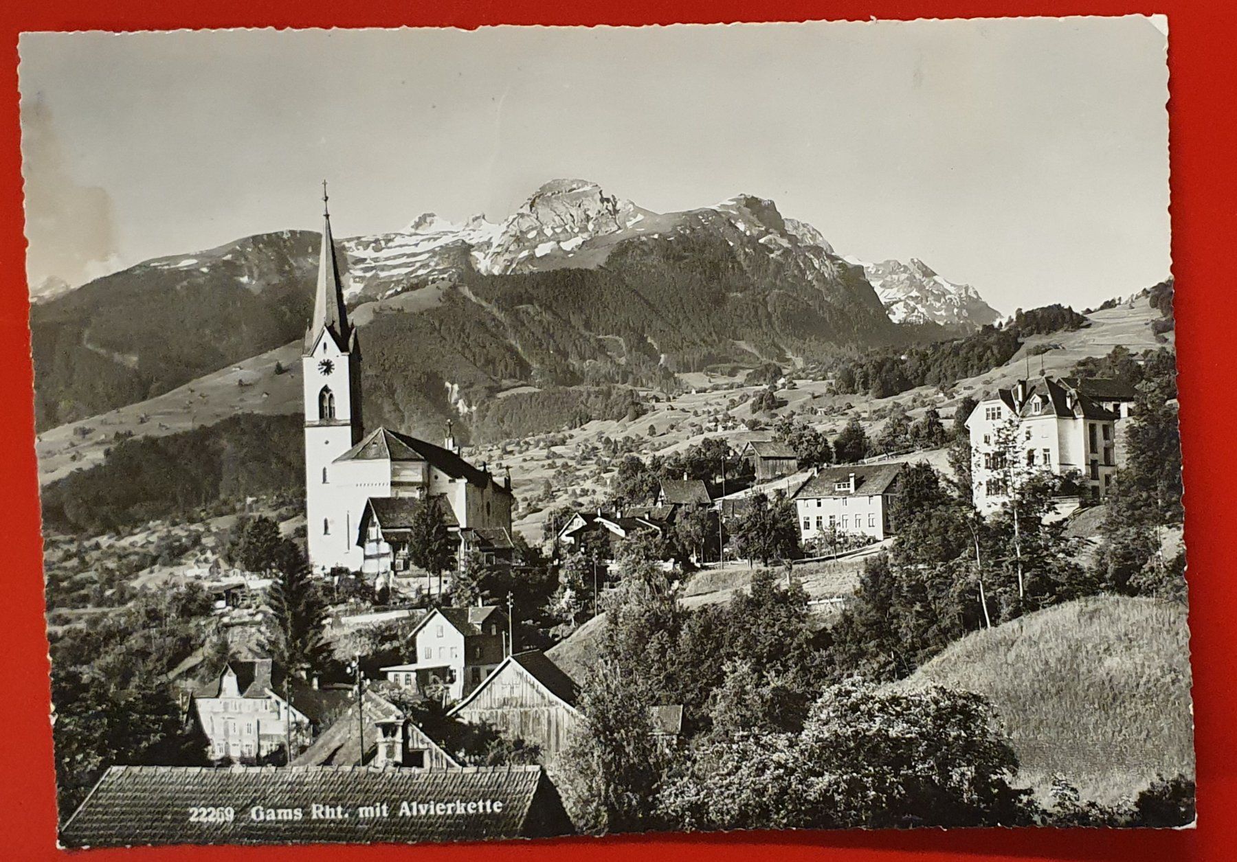 Cartoline postali: Gams 1951 - mit Alvierkette – Usato da Kreuzlingen venduto da Rschweiz1