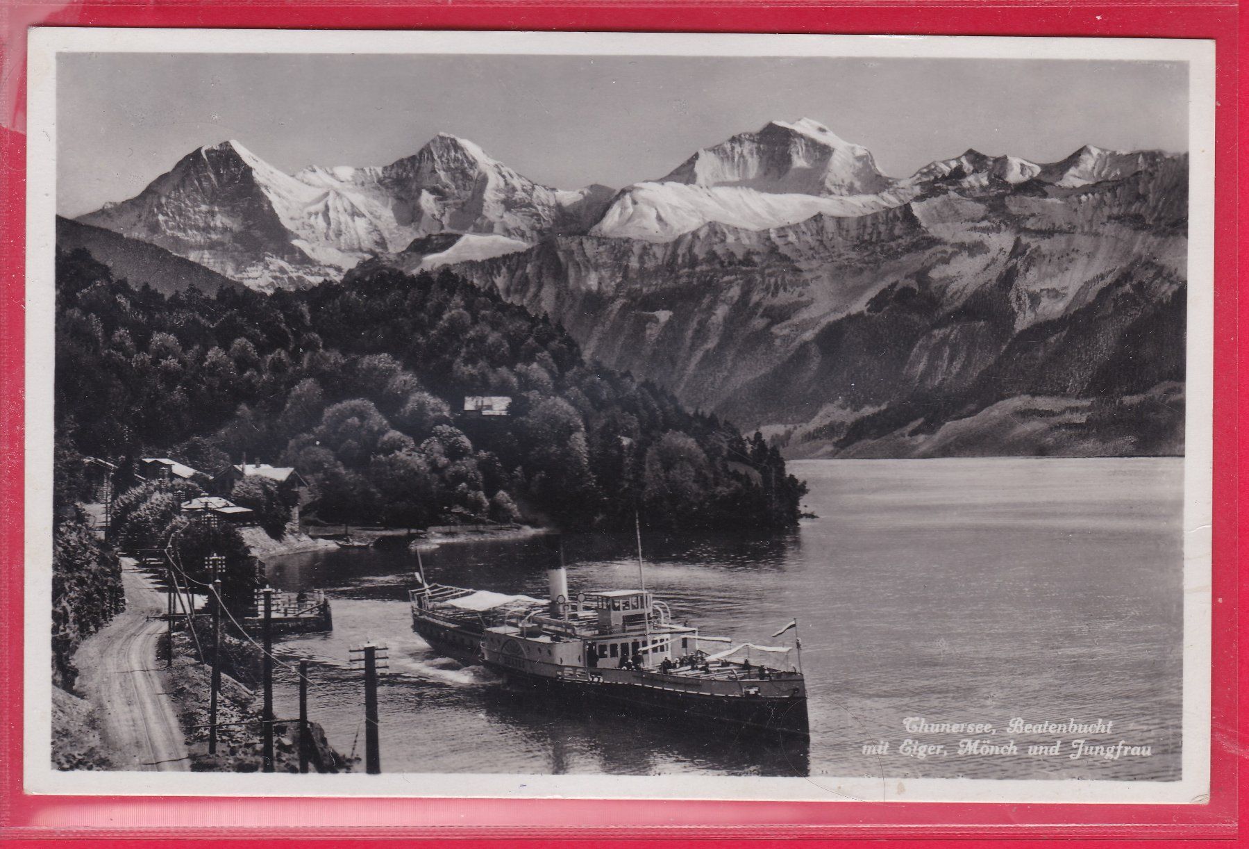 Cartoline postali: BEATENBUCHT MIT EIGER MÖNCH UND JUNGFRAU, 3.9.1940 – Usato da Oberrieden venduto da Gebirgsstelze