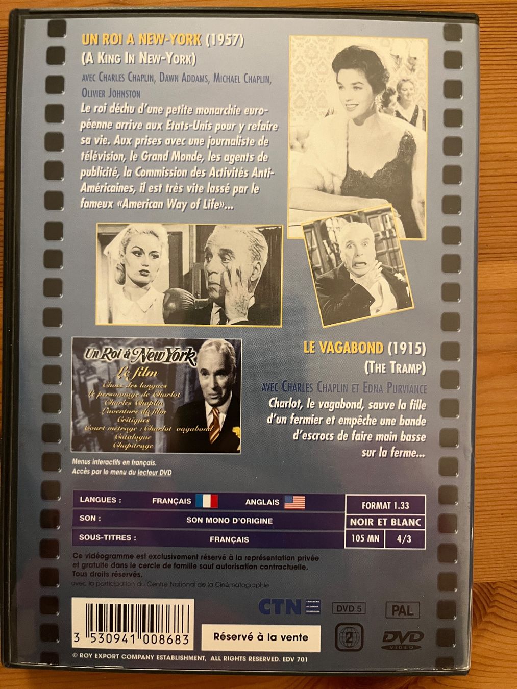 Tutti i DVDs: UN ROI A NEW YORK - CHARLES CHAPLIN – Usato da Lausanne venduto da sbar224 1